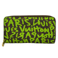 Louis Vuitton Wallet Graffiti Zippy Vert Leather
