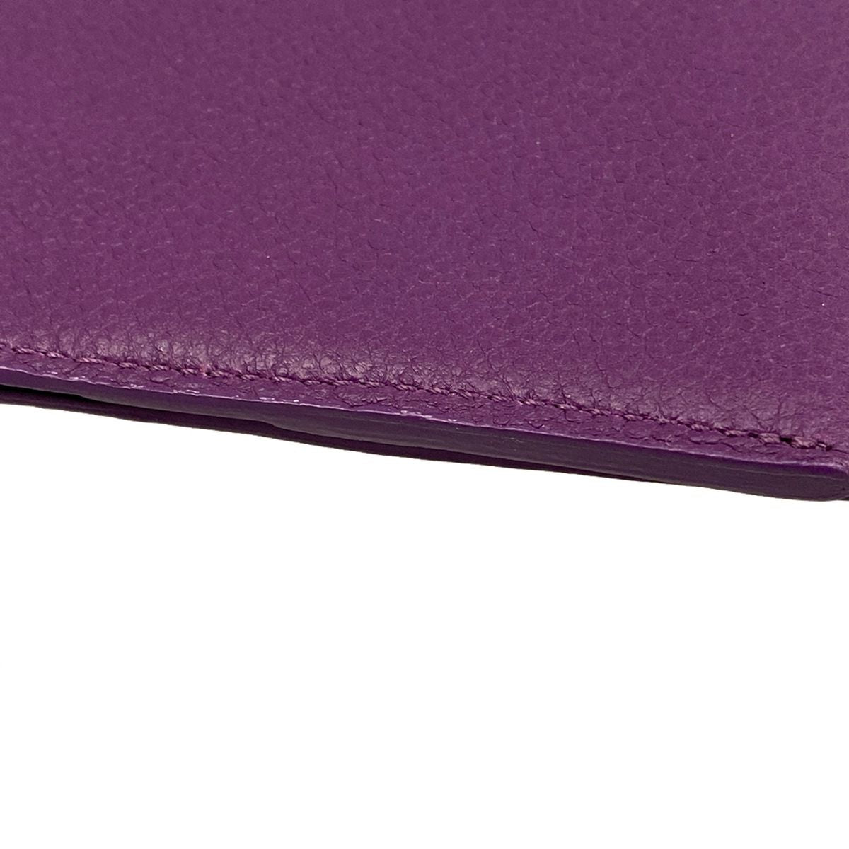 Louis Vuitton Book Cover Couverture Carnet PM Cuir Purple Leather Shoulder — view 5
