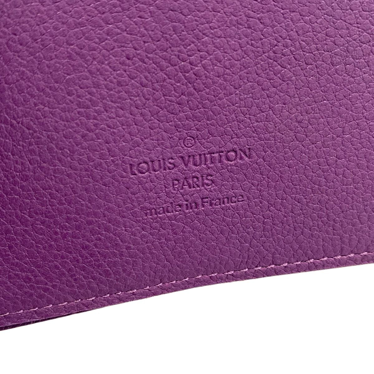 Louis Vuitton Book Cover Couverture Carnet PM Cuir Purple Leather Shoulder — view 4