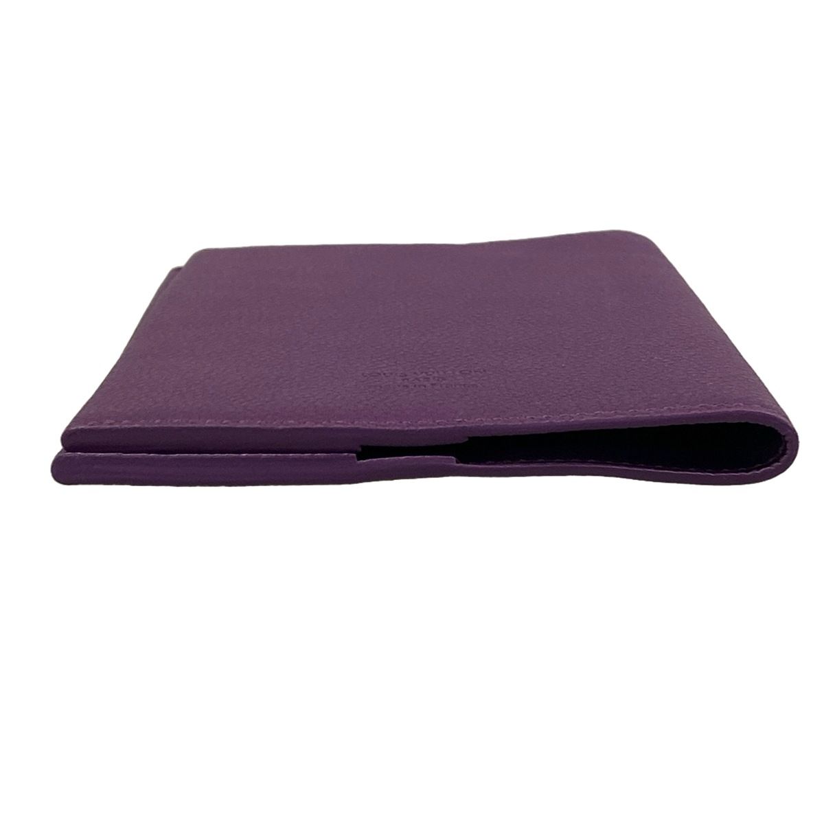 Louis Vuitton Book Cover Couverture Carnet PM Cuir Purple Leather Shoulder — view 6