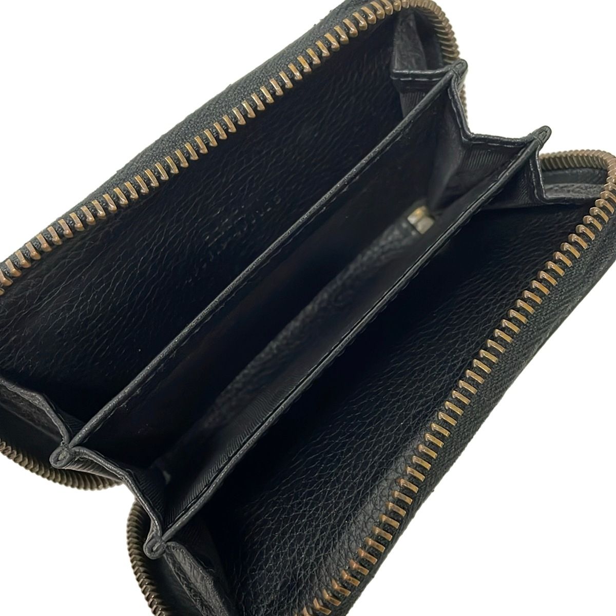 Gucci Coin Case Print Black Zip Around Leather — view 3