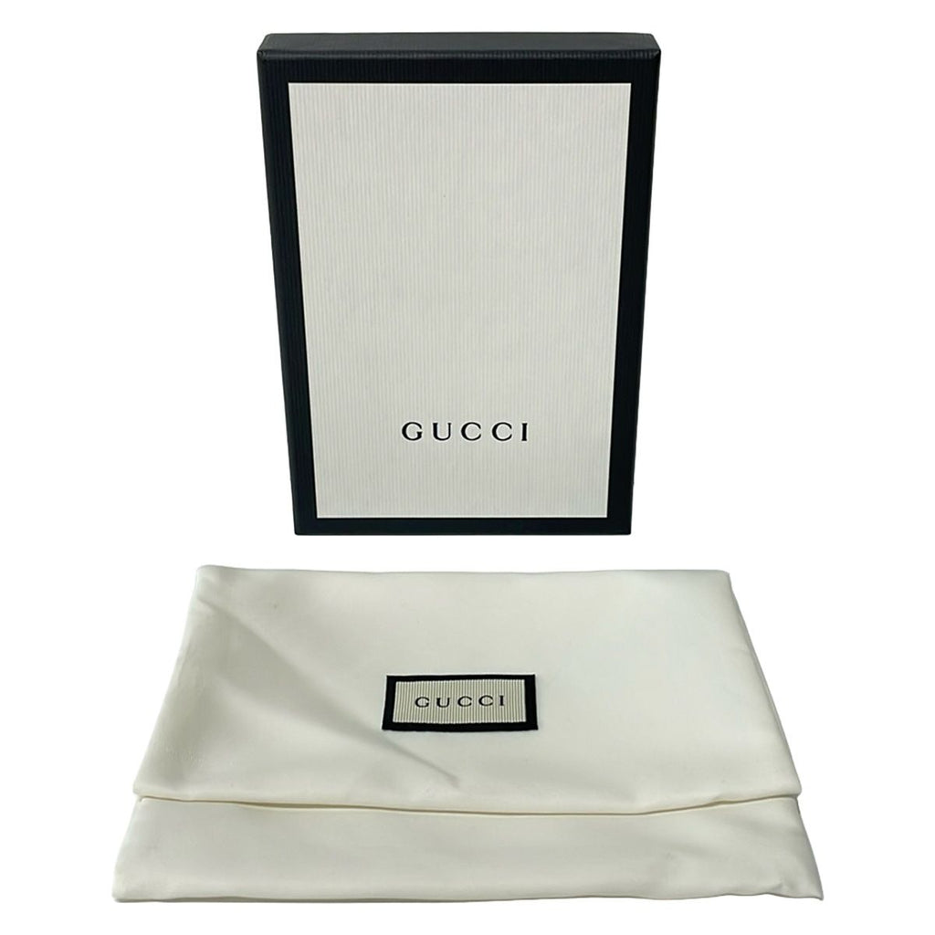 Gucci Coin Case Print Black Zip Around Leather — view 5