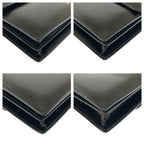 Gucci Black Silver Leather Clutch — view 4