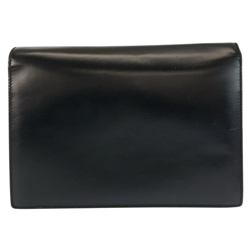 Gucci Black Silver Leather Clutch — view 2