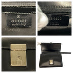 Gucci Black Silver Leather Clutch — view 3