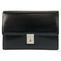 Gucci Black Silver Leather Clutch