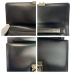 Gucci Black Silver Leather Clutch — view 5