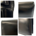 Gucci Black Silver Leather Clutch — view 6