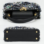 Louis Vuitton Ten Capucines PM 2-Way Shoulder Bag Tweed Leather Black Gold — view 3