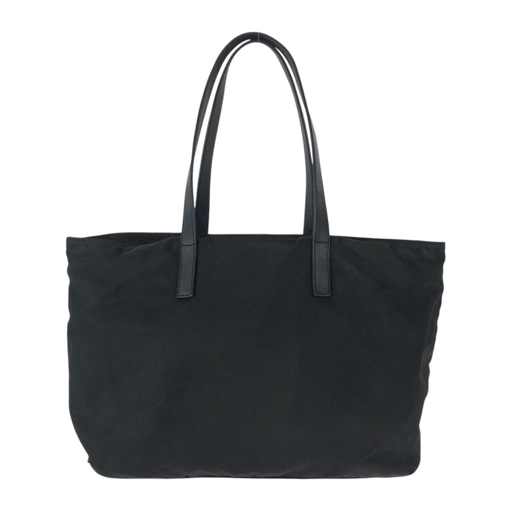 Prada Tessuto Black Silver Nylon Leather Tote — view 2