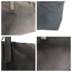 Prada Tessuto Black Silver Nylon Leather Tote — view 5