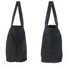 Prada Tessuto Black Silver Nylon Leather Tote — view 8