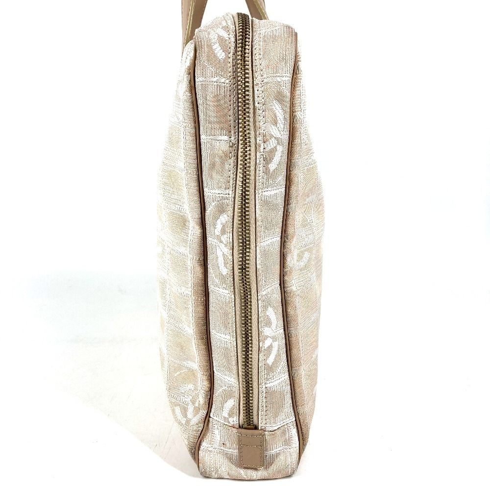 Chanel Handbag Business Bag Nylon Leather Beige — view 4