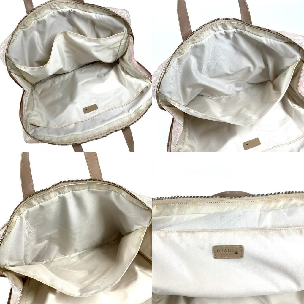 Chanel Handbag Business Bag Nylon Leather Beige — view 8