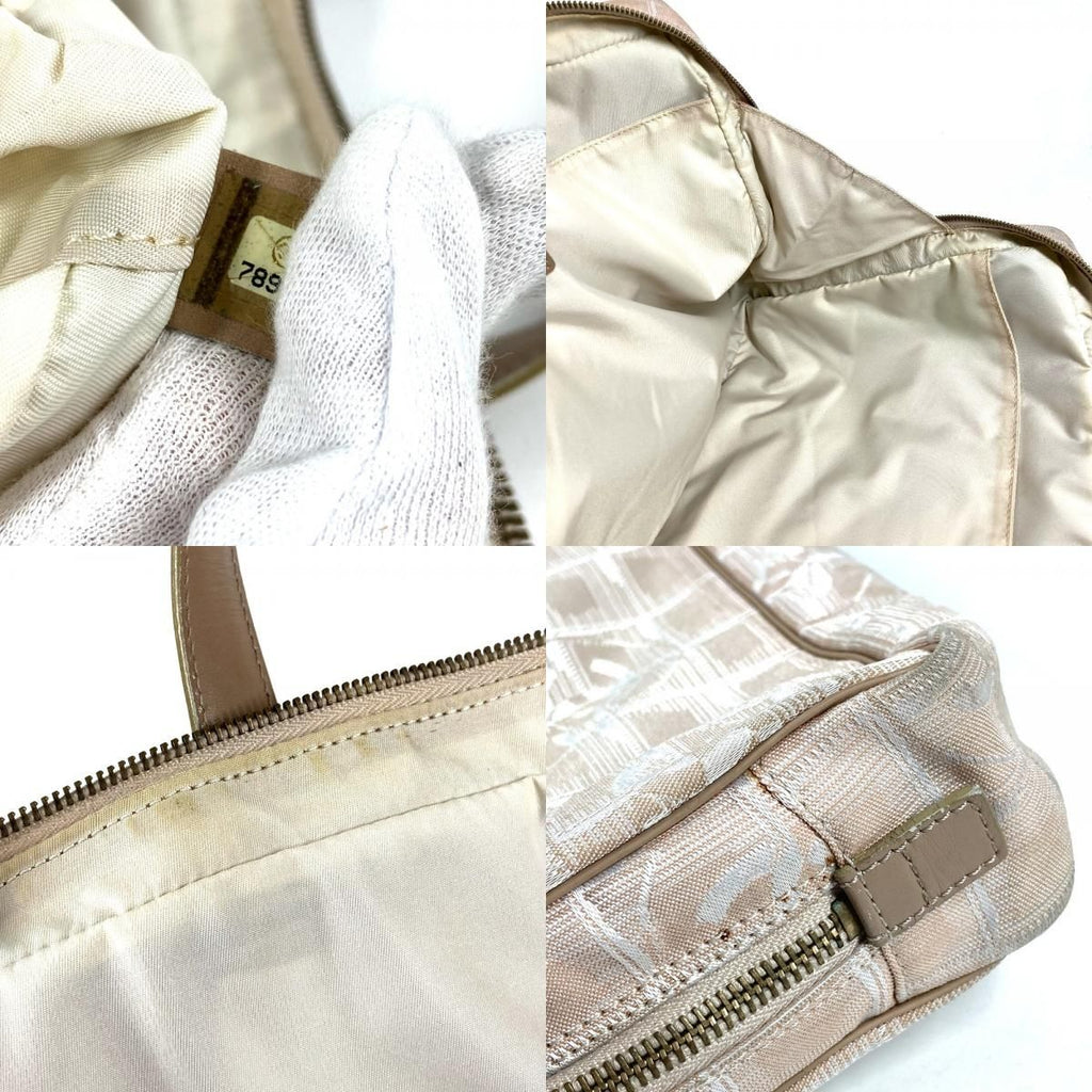Chanel Handbag Business Bag Nylon Leather Beige — view 9