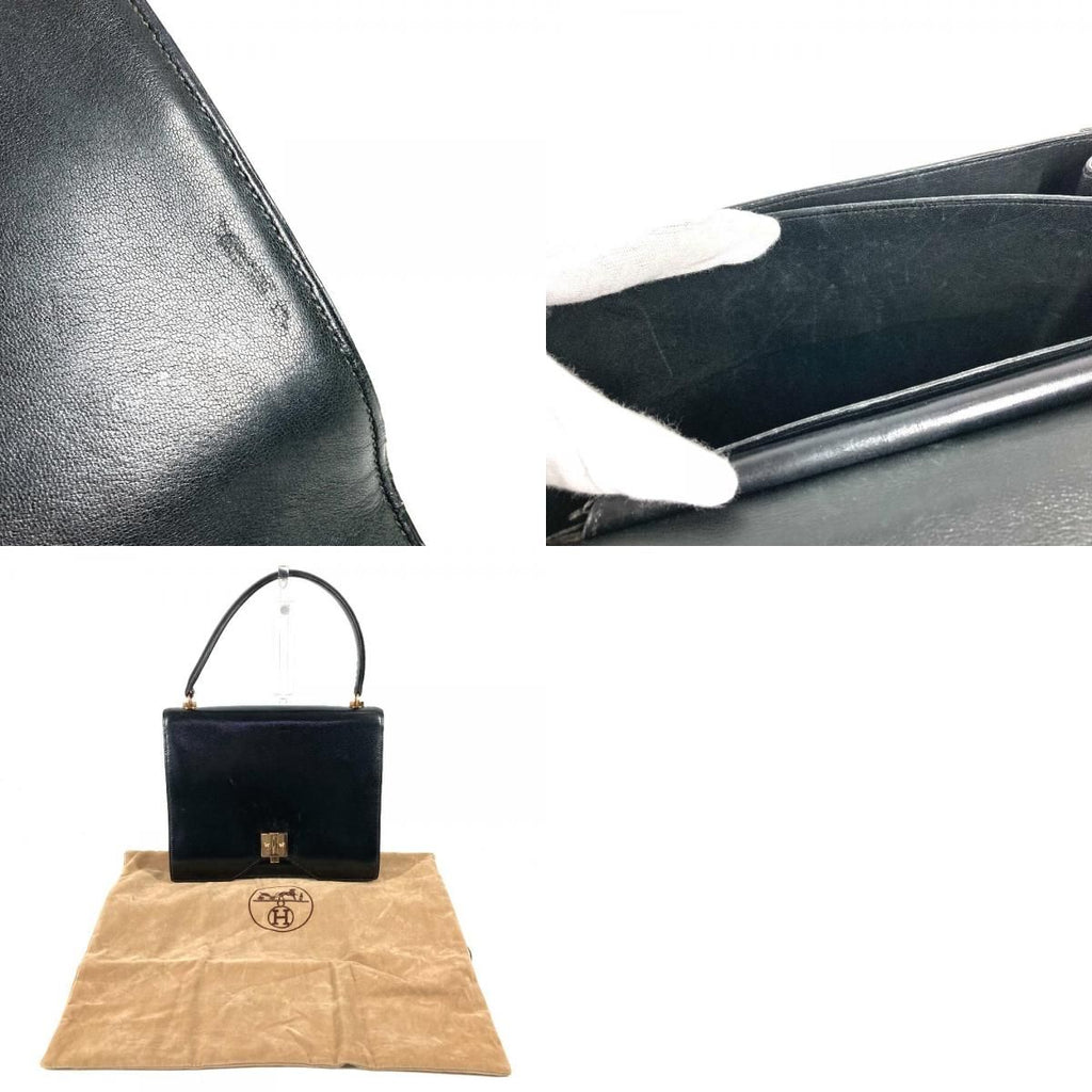 Hermes Handbag Sac G8 Box Calf Black — view 9