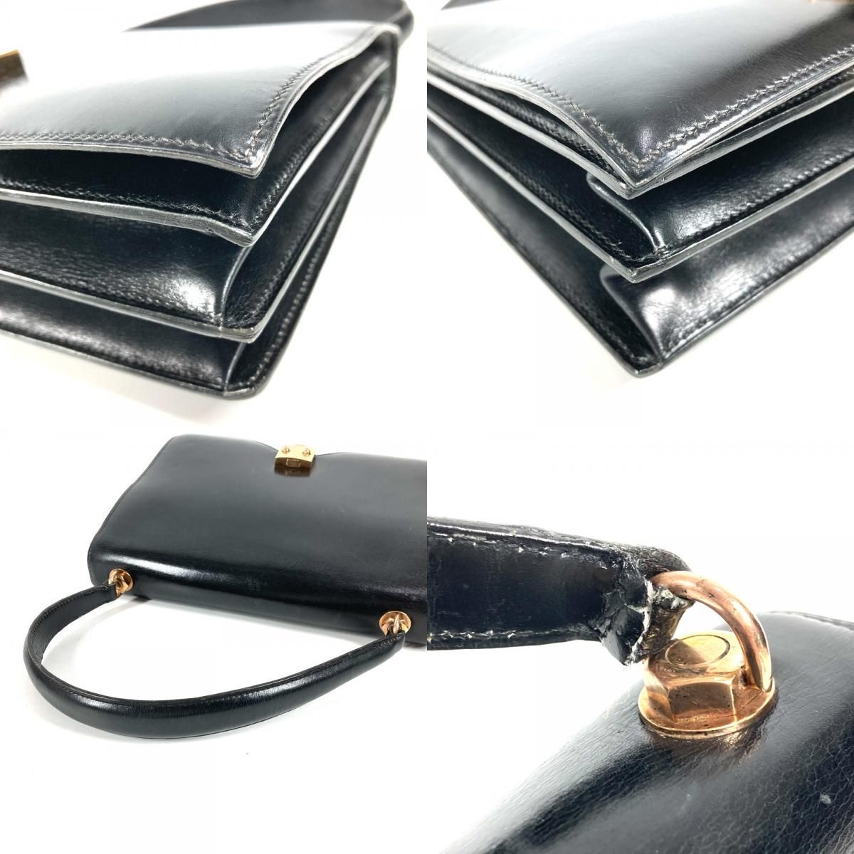 Hermes Handbag Sac G8 Box Calf Black — view 6