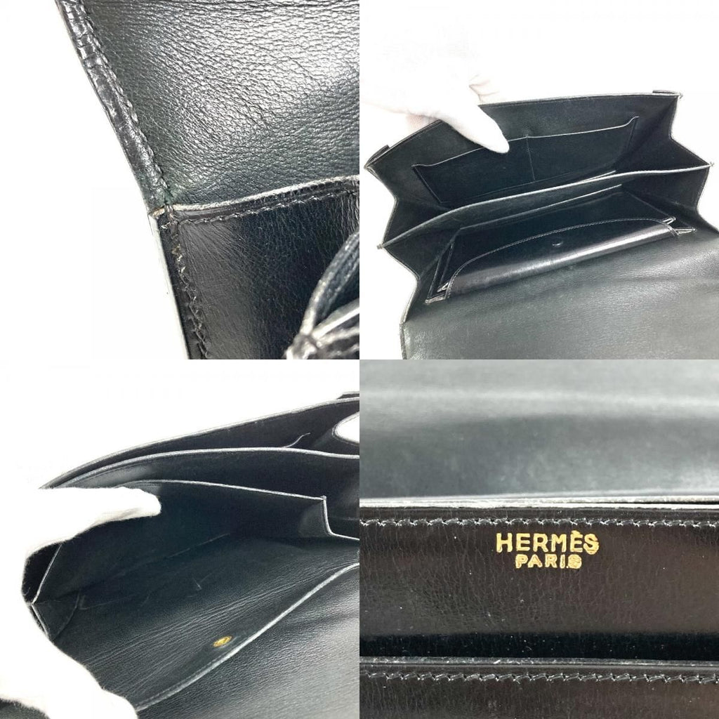 Hermes Handbag Sac G8 Box Calf Black — view 8