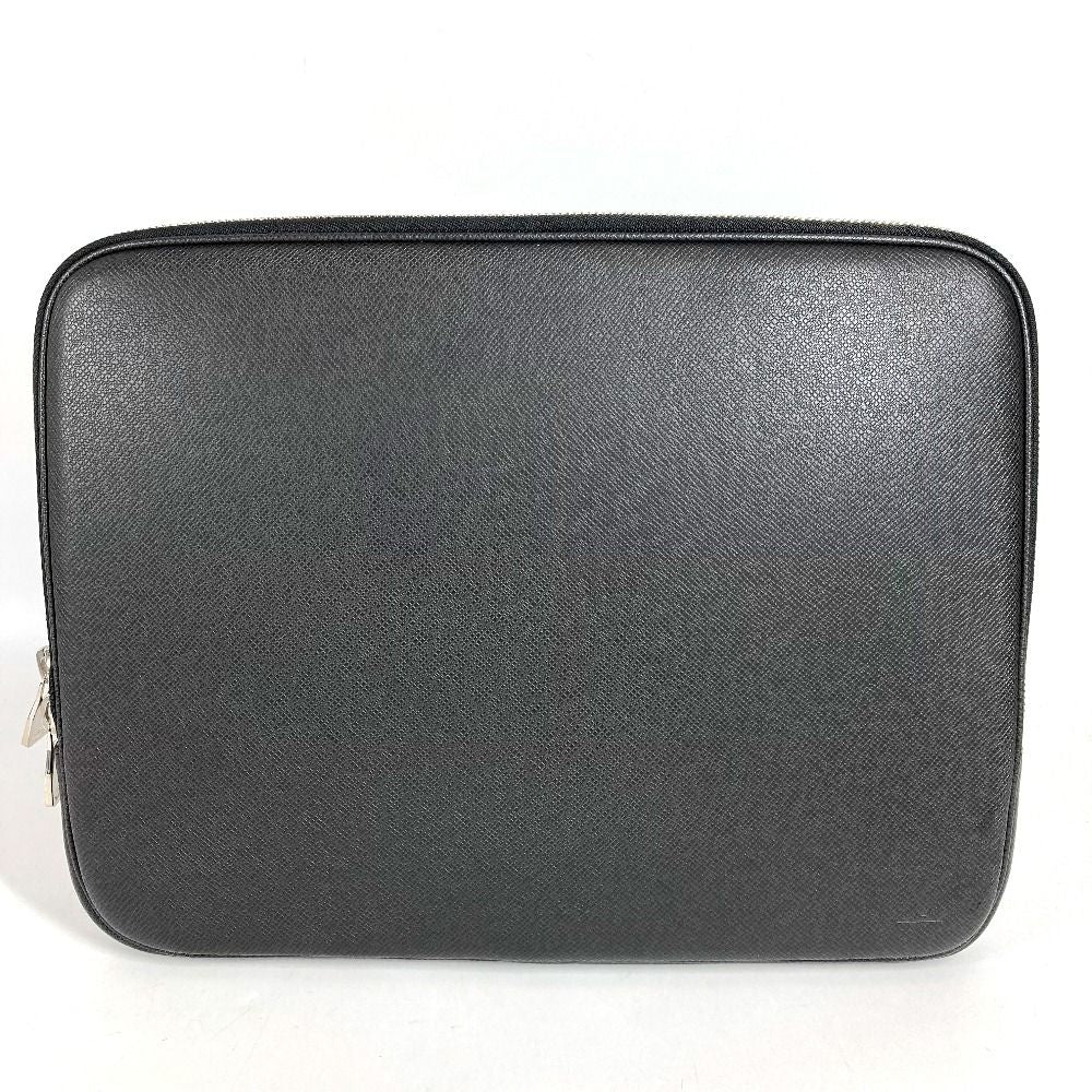 Louis Vuitton Pouch Computer Sleeve Taiga Leather Ardoise Black