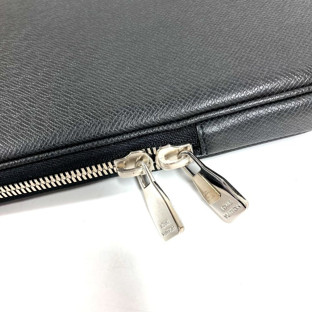 Louis Vuitton Pouch Computer Sleeve Taiga Leather Ardoise Black — view 8