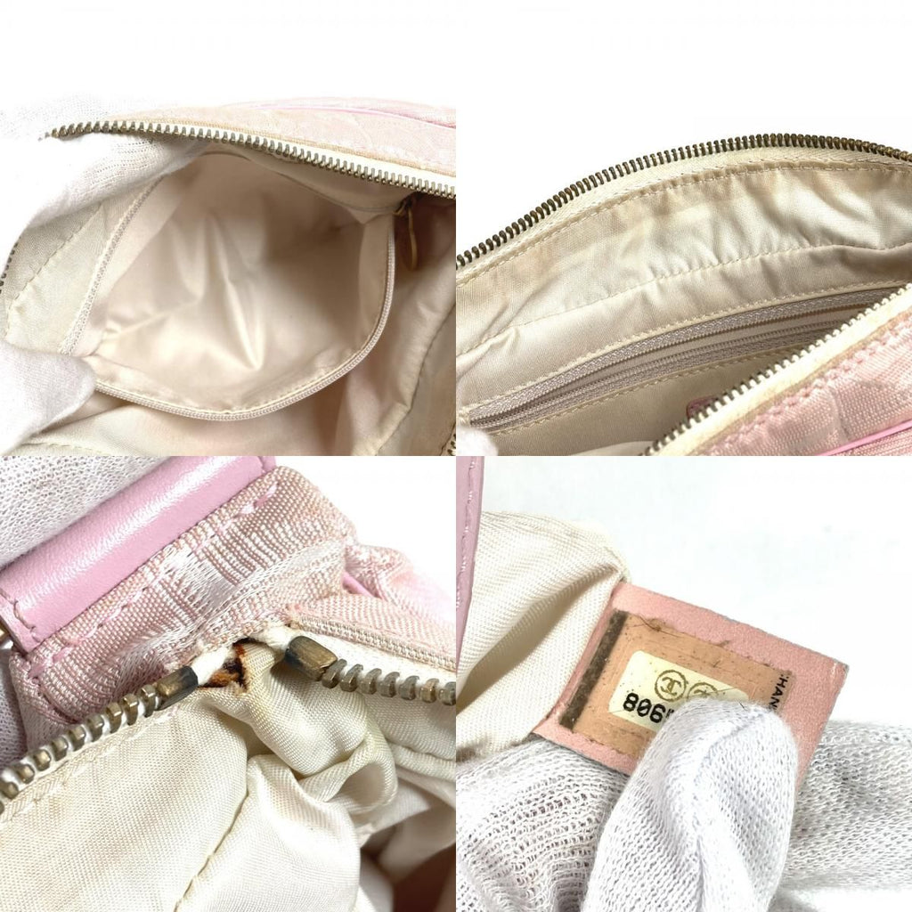 Chanel Handbag CC Logo Nylon Pink — view 8