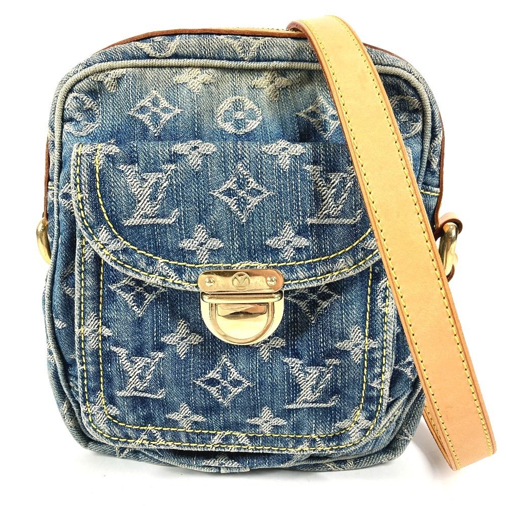 Louis Vuitton Shoulder Bag Monogram Denim Canvas Blue
