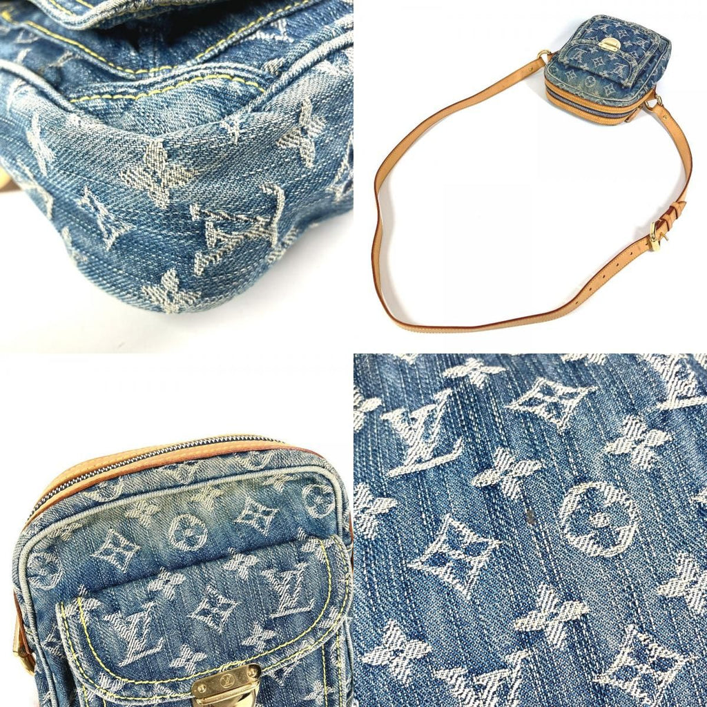 Louis Vuitton Shoulder Bag Monogram Denim Canvas Blue — view 7