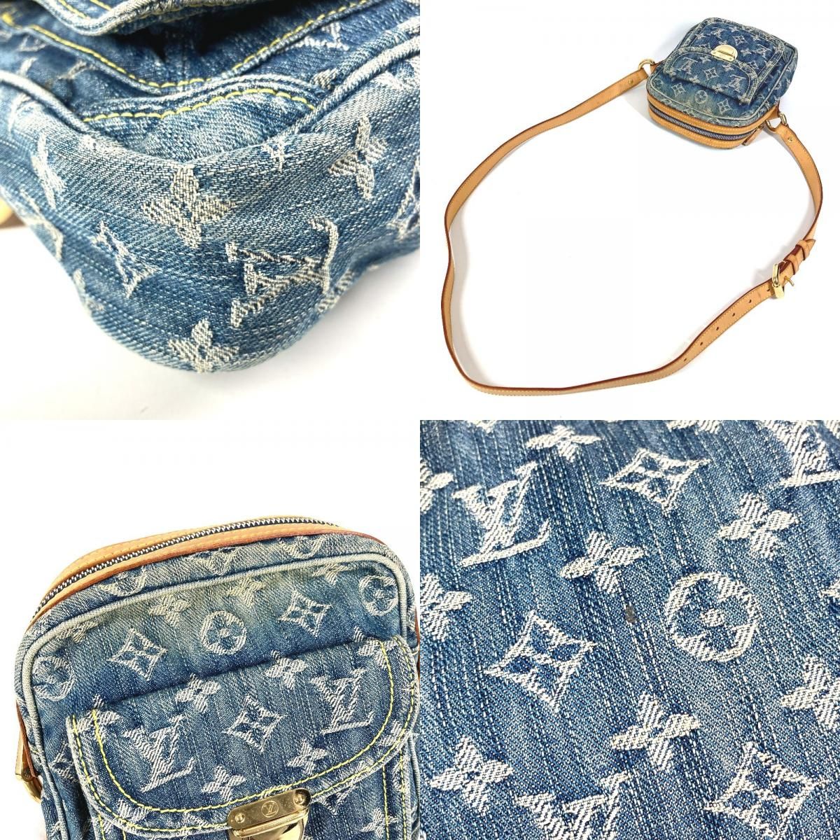 Louis Vuitton Shoulder Bag Monogram Denim Canvas Blue — view 7