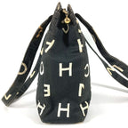 Chanel Shoulder Bag CC Logo All Over Pattern Cotton Black — view 4