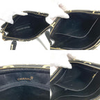 Chanel Shoulder Bag CC Logo All Over Pattern Cotton Black — view 8