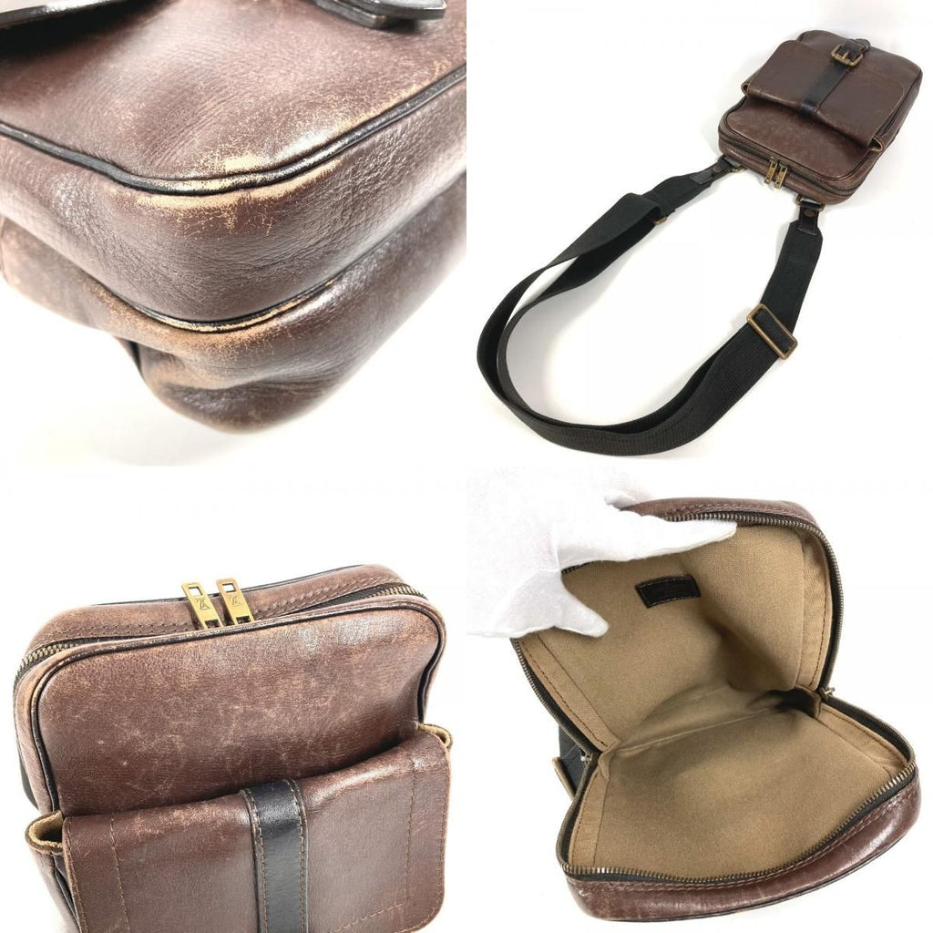 Louis Vuitton Shoulder Bag Irokwa Utah Leather Cafe Brown — view 7