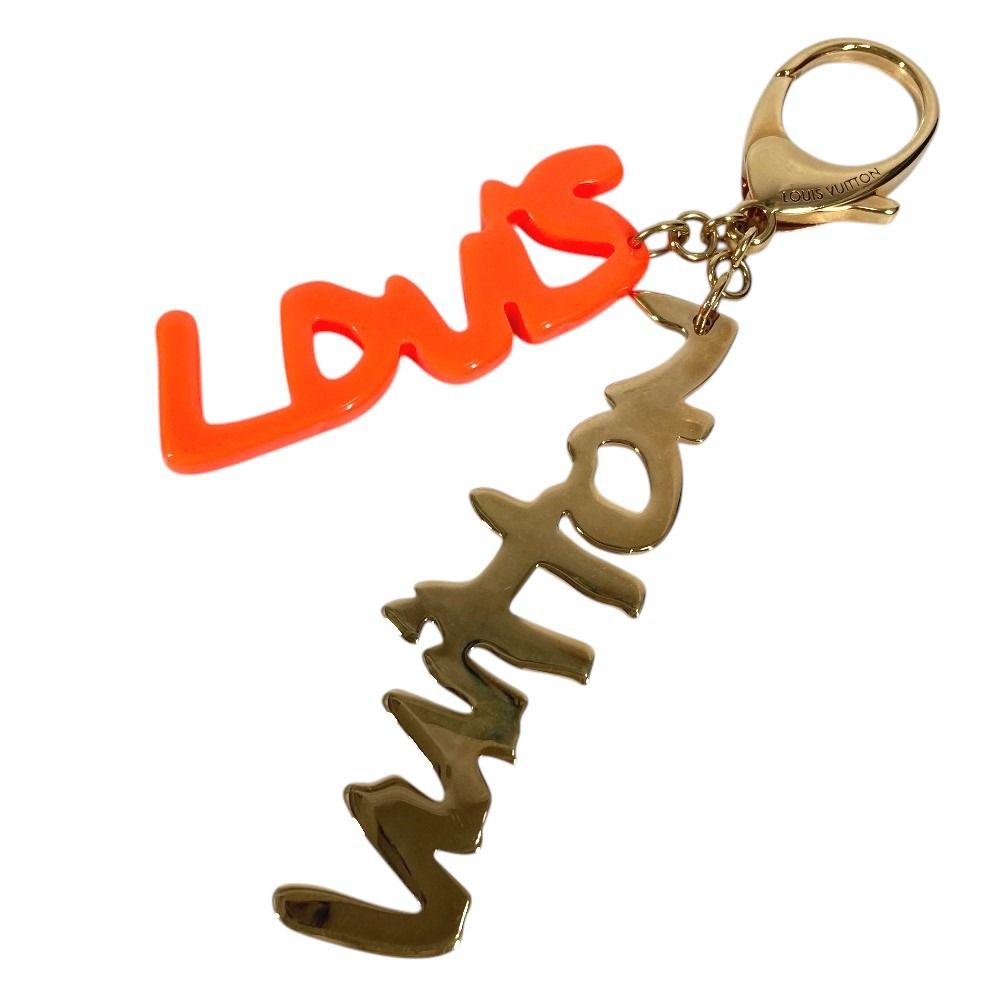 Louis Vuitton Key Holder Bijou Sac Graffiti Metal Orange