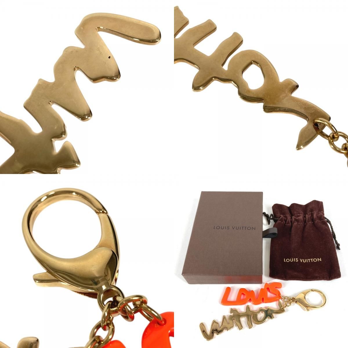 Louis Vuitton Key Holder Bijou Sac Graffiti Metal Orange — view 9