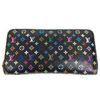 Louis Vuitton Wallet Zippy Monogram Multicolor Canvas Noir Black