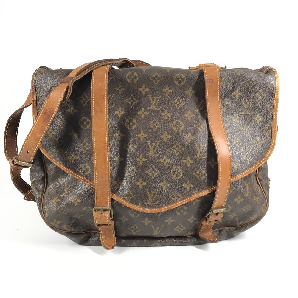 Louis Vuitton Shoulder Bag Saumur 43 Monogram Canvas Brown