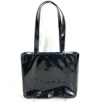 Chanel Shoulder Bag Logo Enamel Black