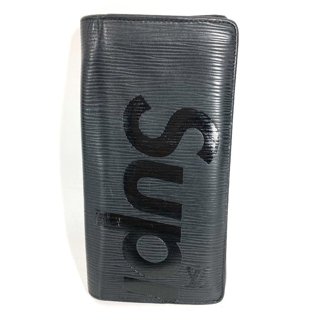 Louis Vuitton Wallet Portefeuille Brazza Epi Leather Noir Black