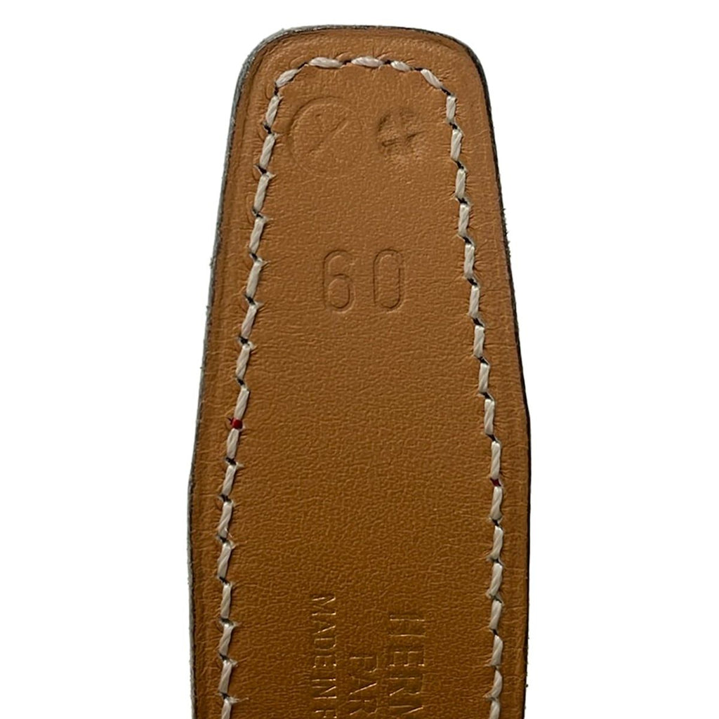 Hermes Belt 60 Gold Rouge Ash Reversible Leather — view 7