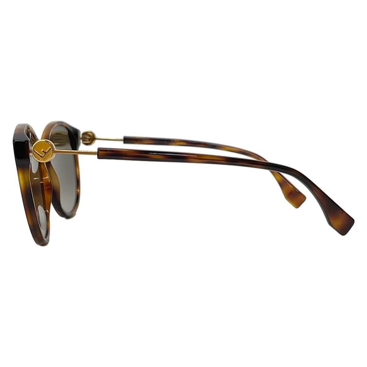 Fendi Sunglasses S Dark Brown Tortoiseshell Eyewear — view 2