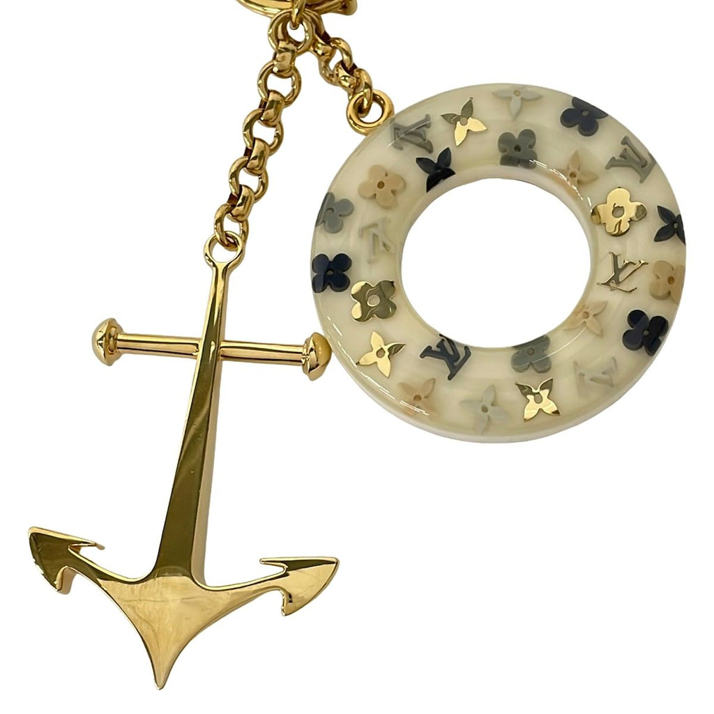 Louis Vuitton Key Holder Ankle John Porte Cles Marina White Gold — view 3