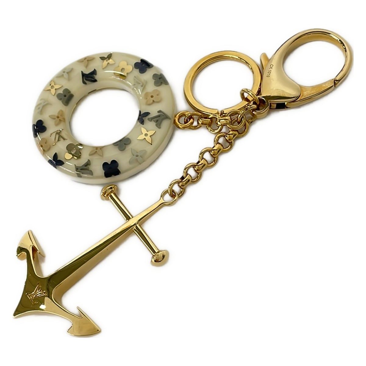 Louis Vuitton Key Holder Ankle John Porte Cles Marina White Gold — view 2