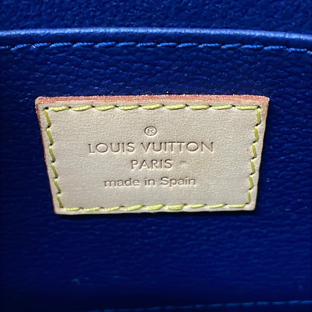 Louis Vuitton Pouch Monogram Ikat Pochette Cosmetic Grand Blue Leather — view 5