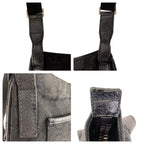 Gucci Black Silver GG Canvas Leather Shoulder — view 5