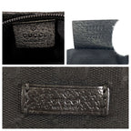 Gucci Black Silver GG Canvas Leather Shoulder — view 4