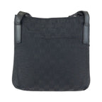 Gucci Black Silver GG Canvas Leather Shoulder — view 2