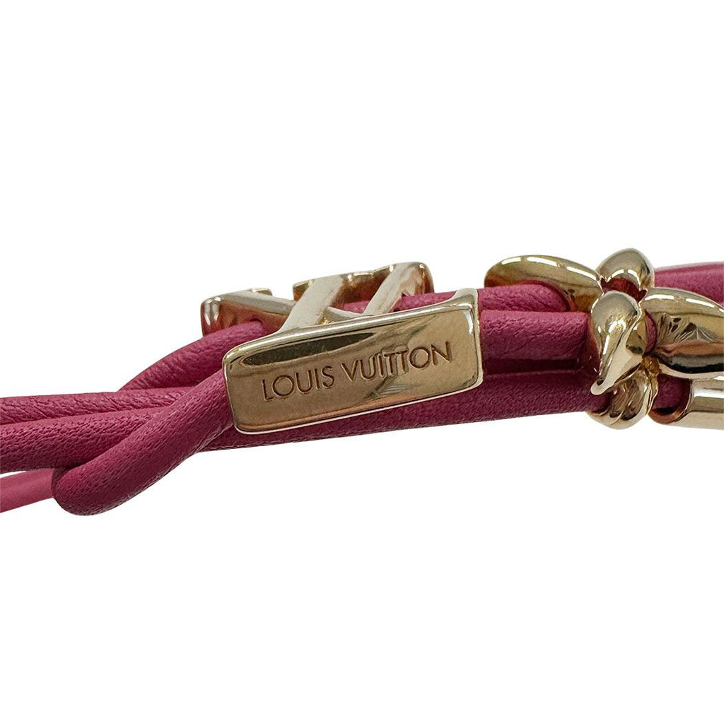 Louis Vuitton Bracelet Leather LV Pink Gold Blue — view 7