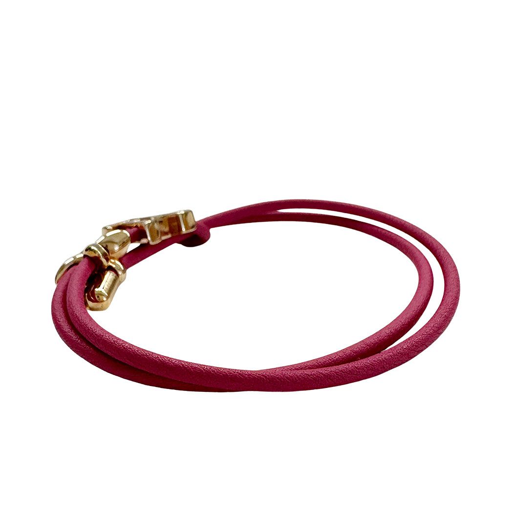 Louis Vuitton Bracelet Leather LV Pink Gold Blue — view 5