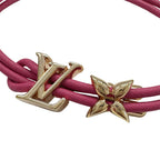 Louis Vuitton Bracelet Leather LV Pink Gold Blue — view 6