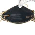 Fendi Shoulder Bag Pecan Logo Leather Canvas Brown — view 6
