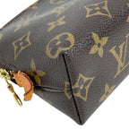 Louis Vuitton Makeup Pouch Pochette Cosmetic PM Monogram Canvas Brown — view 6